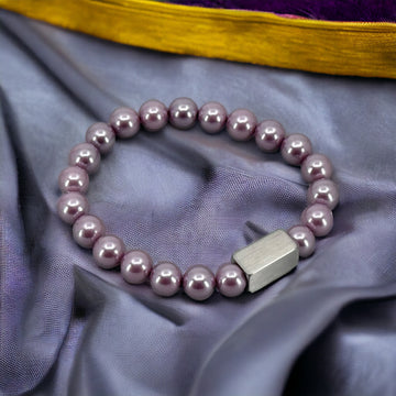 Purple Shell 🐚 pearls Women's bracelet | 8mm beads