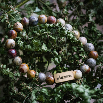 Mexican Agate - Colorful 8mm beaded bracelet