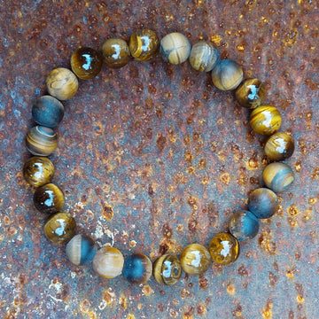 Tiger Eye Matte + Shine Beads Bracelet Mix