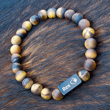 NEU: Frozen Tiger Eye Beads Armband mit Namen