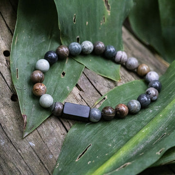 Mud Stone 'Colorful' - Beaded Bracelet