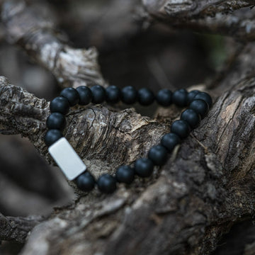 Natursteine Black Matte Onyx - Perlenarmband