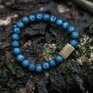 Voltage 'Electroplated Lava' stone bracelet