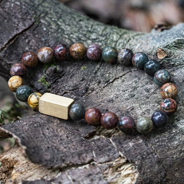 Very 'colorful Picasso' Jasper beaded bracelet