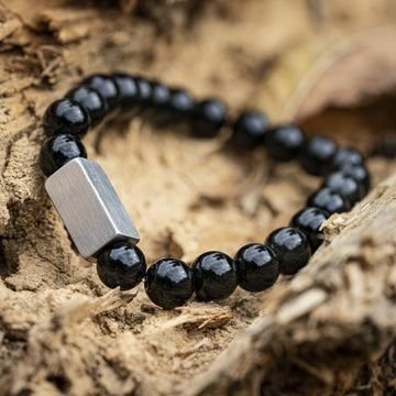 Obsidian black natural stones Beaded Bracelet