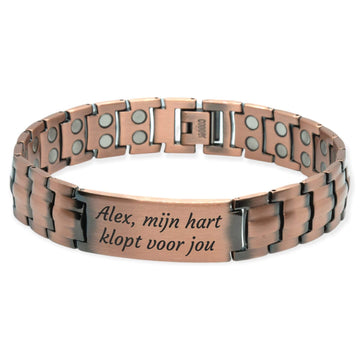 Magnetarmband Kupfer 42 - Mit Ihrem eigenen Text