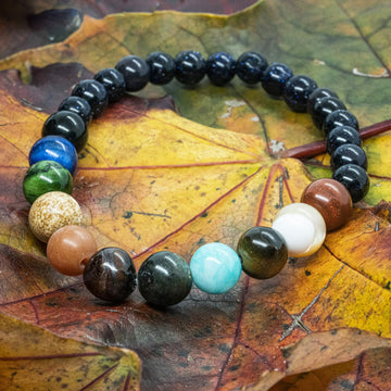 Planets bracelet - 6 and 8mm Beads universe