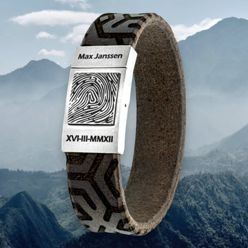 Eigenes Fingerabdruckarmband – Legends Edition (7 Lederfarben)