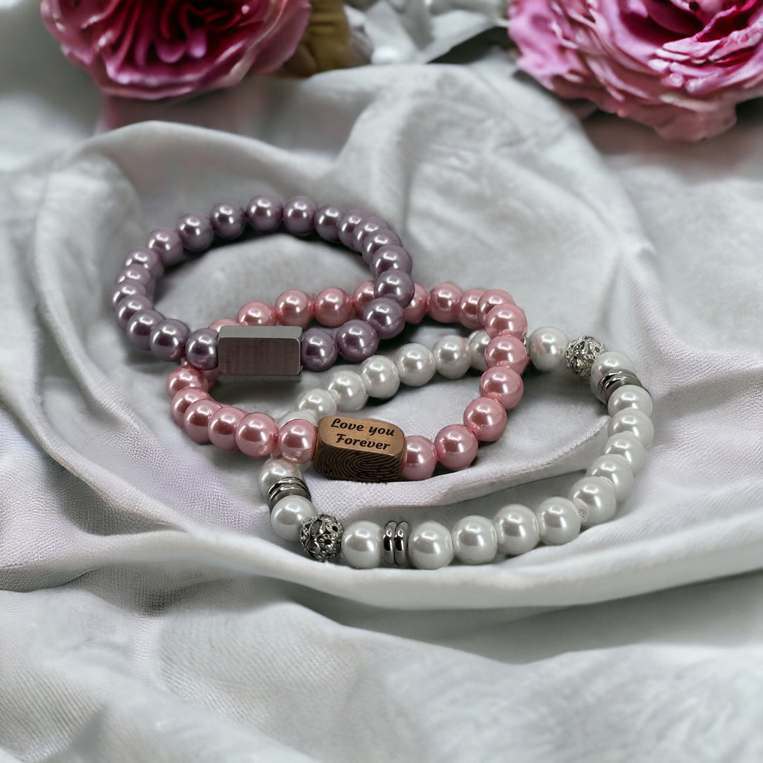 Pink Shell 🐚 pearls Women's bracelet | 8mm beads