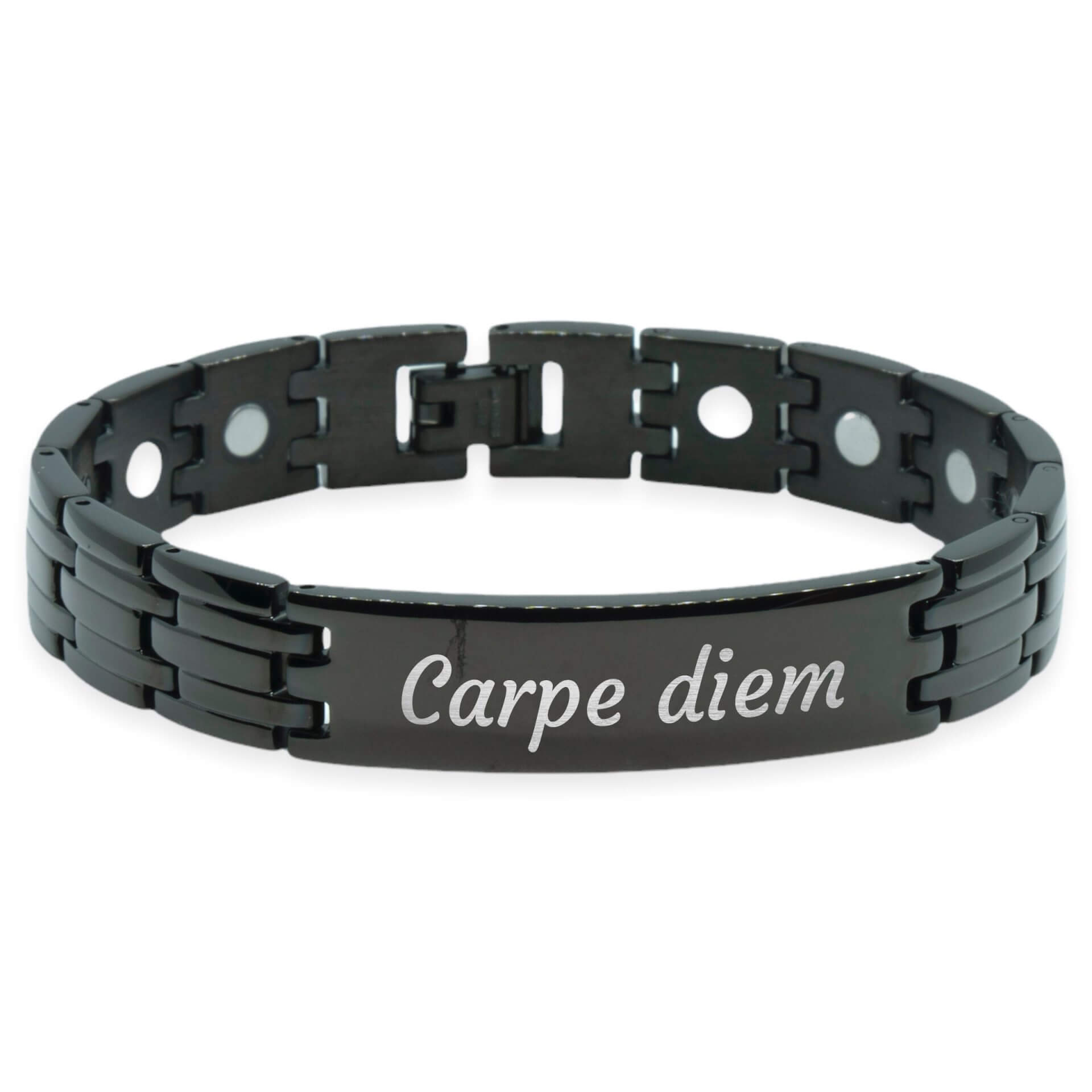 Magnet Bracelet - Lillestrøm black + own engraving