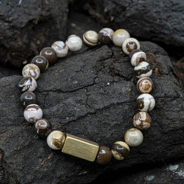 Australian Zebra Stone Jasper – Beaded Bracelet