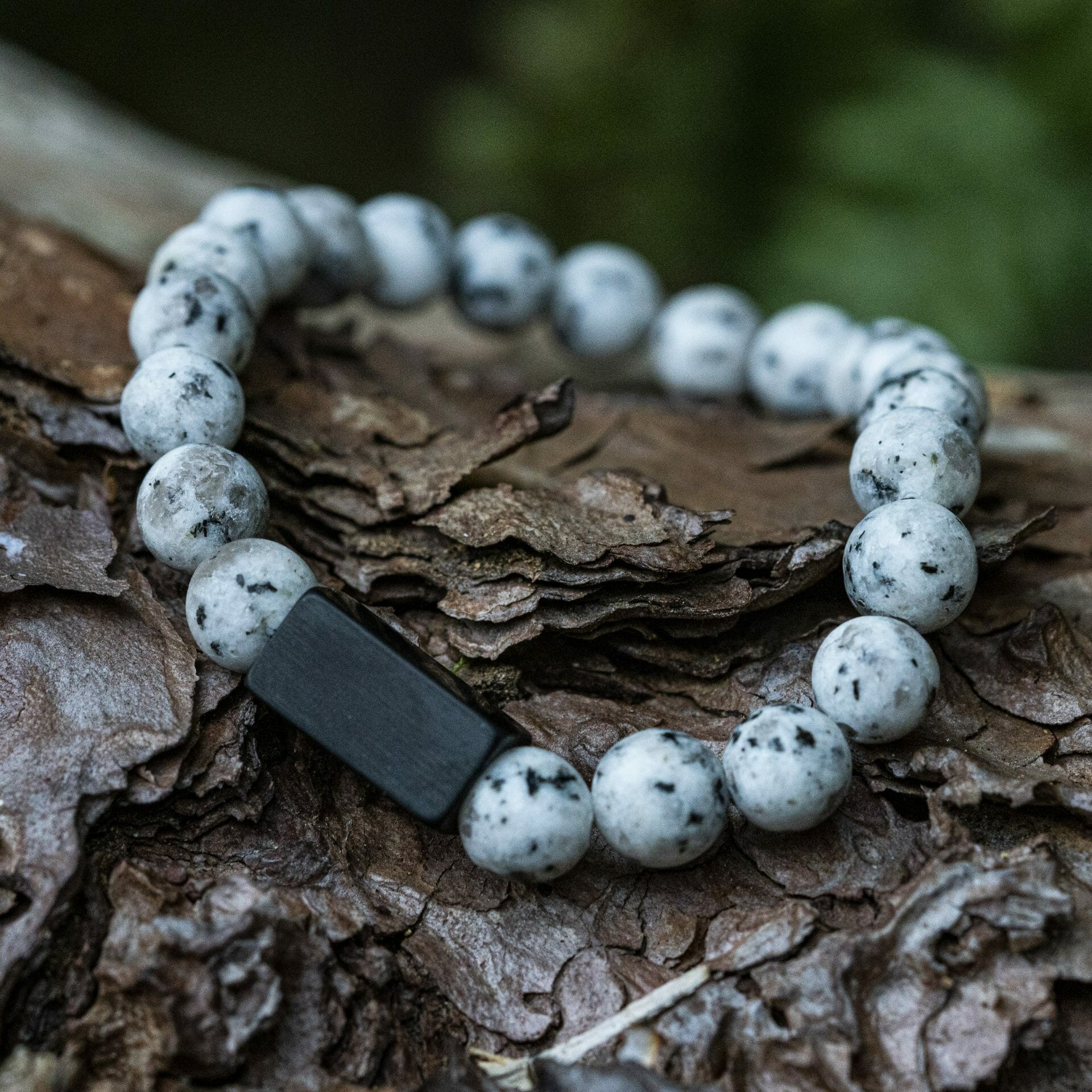 Dalmatian White Spots - Beaded Bracelet