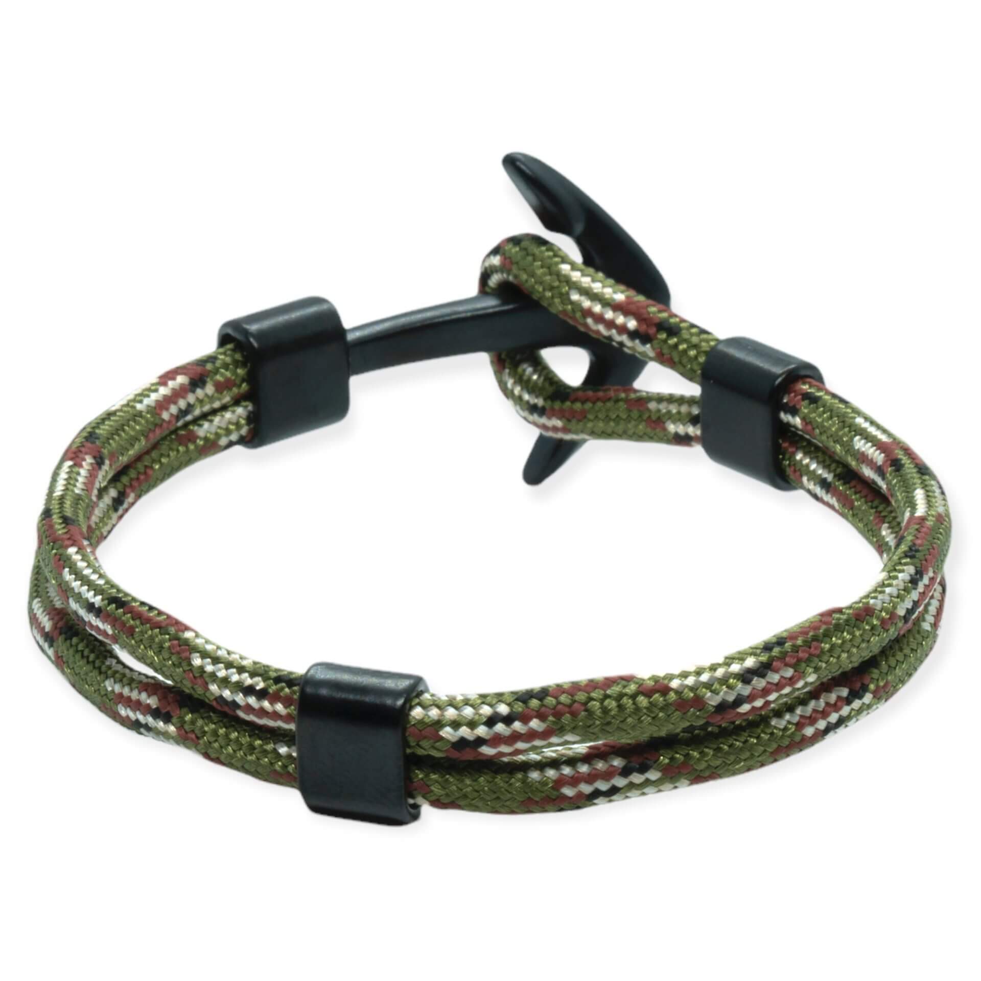 Rope Anchor Bracelet Army Green &amp; Navy Blue